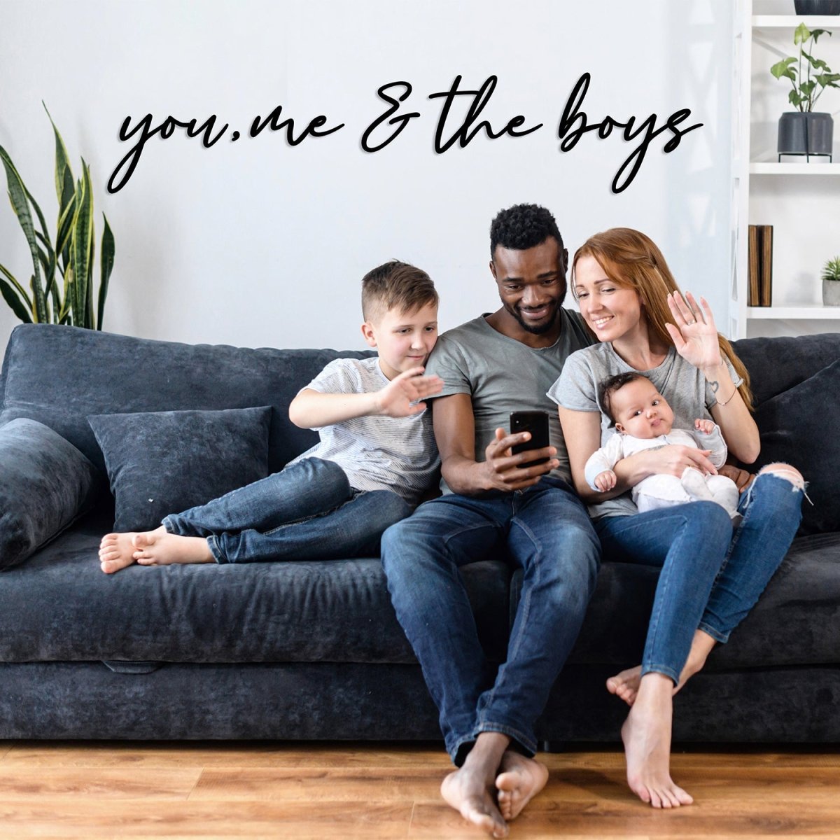 You Me and The Boys Metal Wall Sign - BrossHome Metal Wall Art