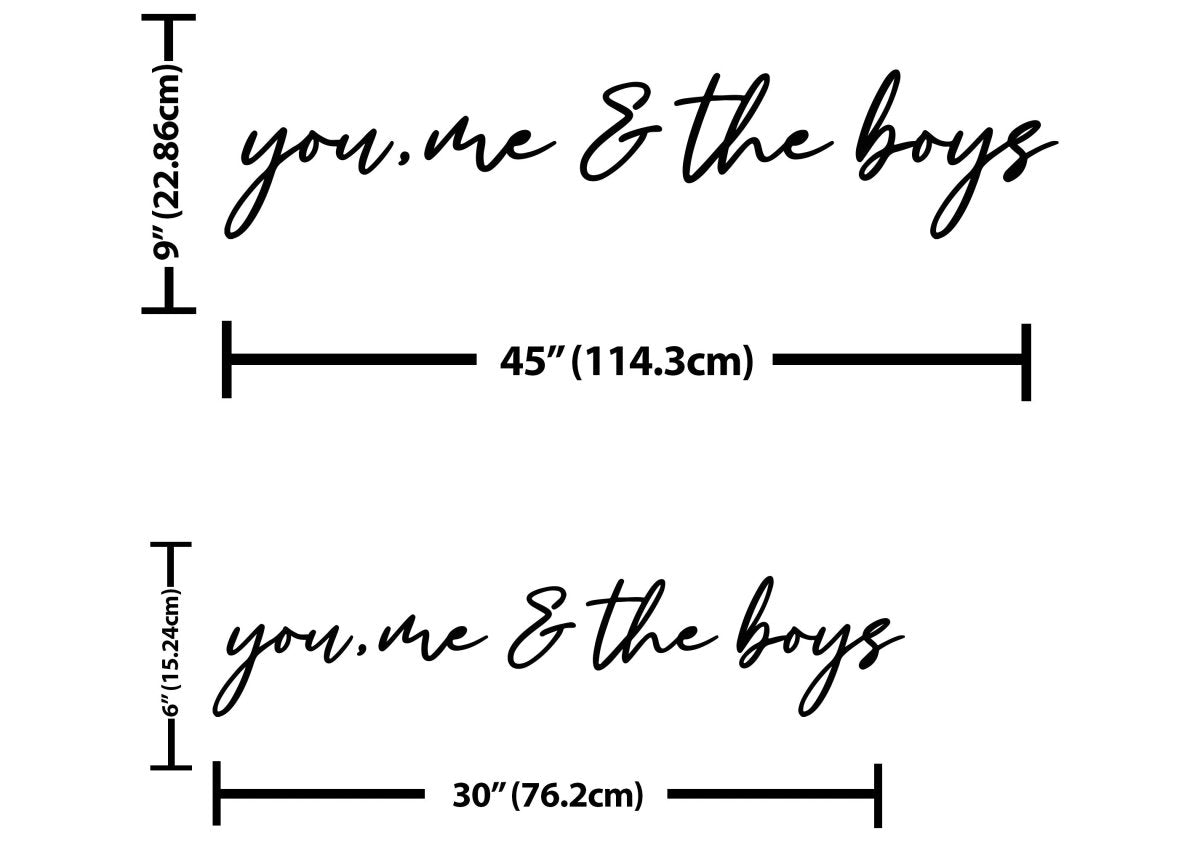 You Me and The Boys Metal Wall Sign - BrossHome Metal Wall Art
