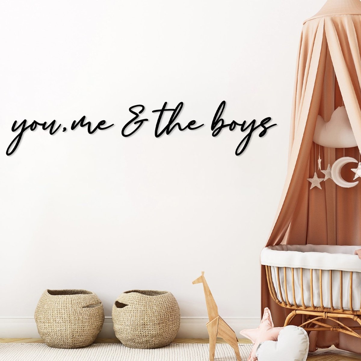 You Me and The Boys Metal Wall Sign - BrossHome Metal Wall Art