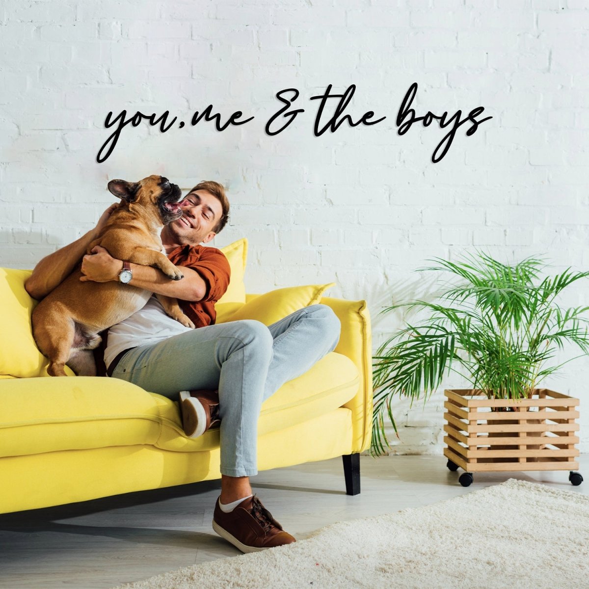 You Me and The Boys Metal Wall Sign - BrossHome Metal Wall Art