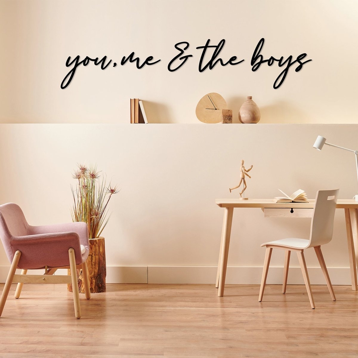You Me and The Boys Metal Wall Sign - BrossHome Metal Wall Art