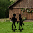Zombie Kids Metal Garden Sign - BrossHome Metal Wall Art