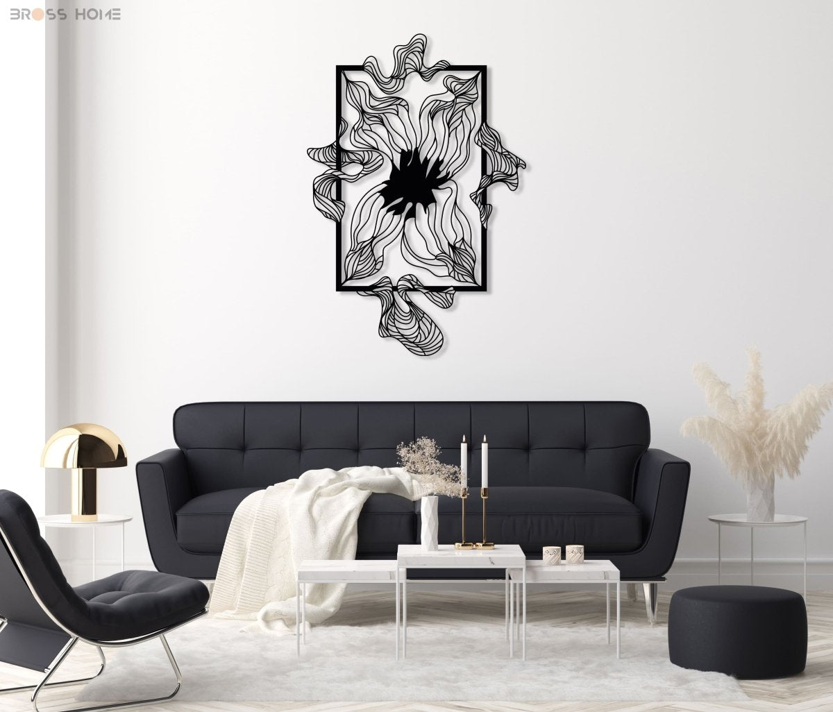 Abstract Metal Wall Decor - BrossHome Metal Wall Art