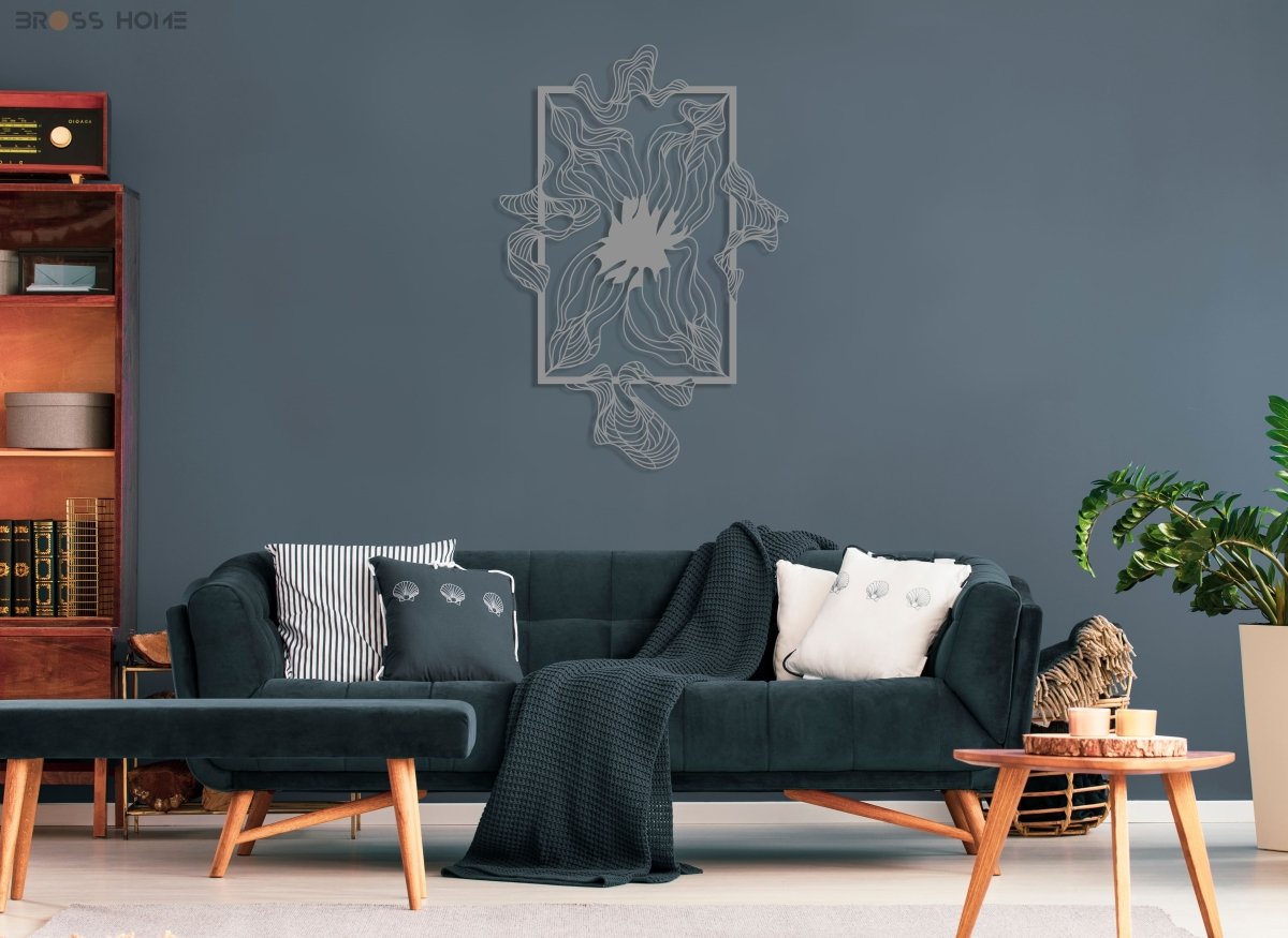 Abstract Metal Wall Decor - BrossHome Metal Wall Art