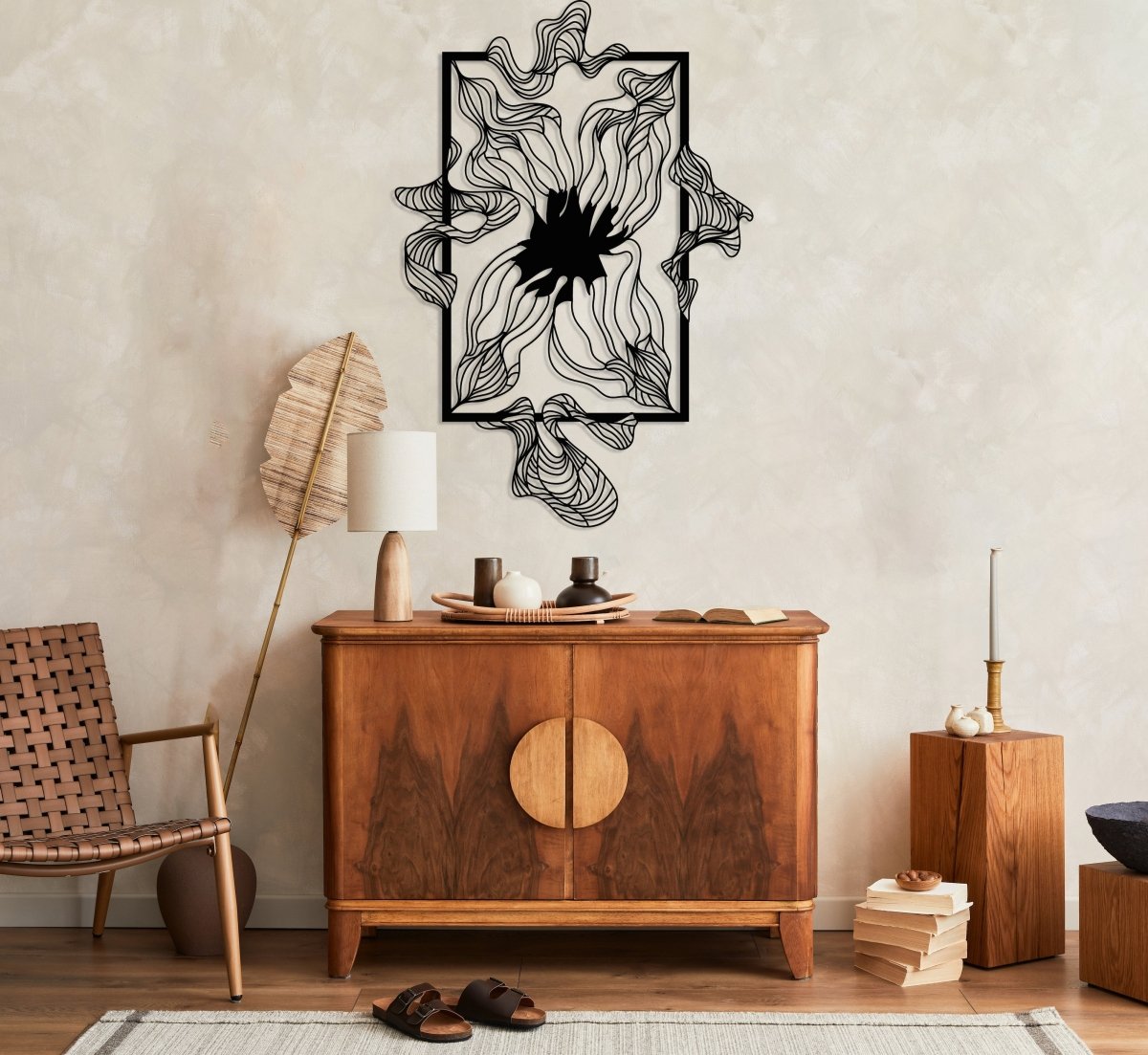 Abstract Metal Wall Decor - BrossHome Metal Wall Art