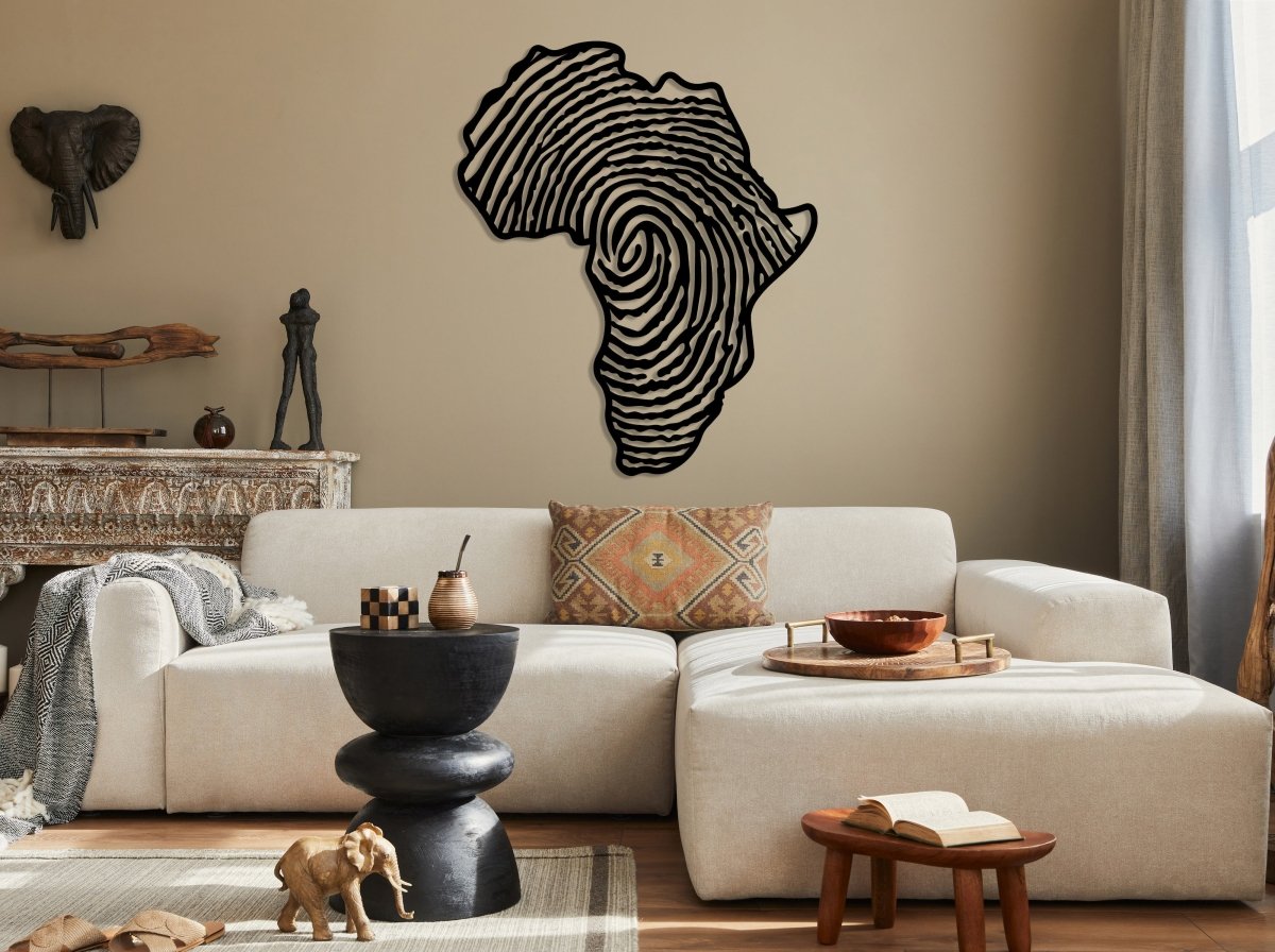Africa Map Metal Wall Art - BrossHome Metal Wall Art