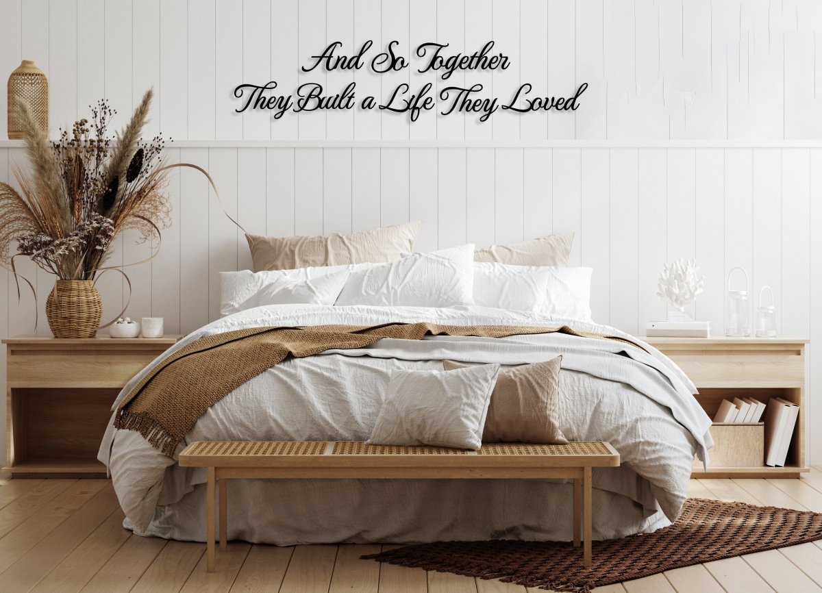 And So Together They Built A Life They Loved Metal Sign - BrossHome Metal Wall Art