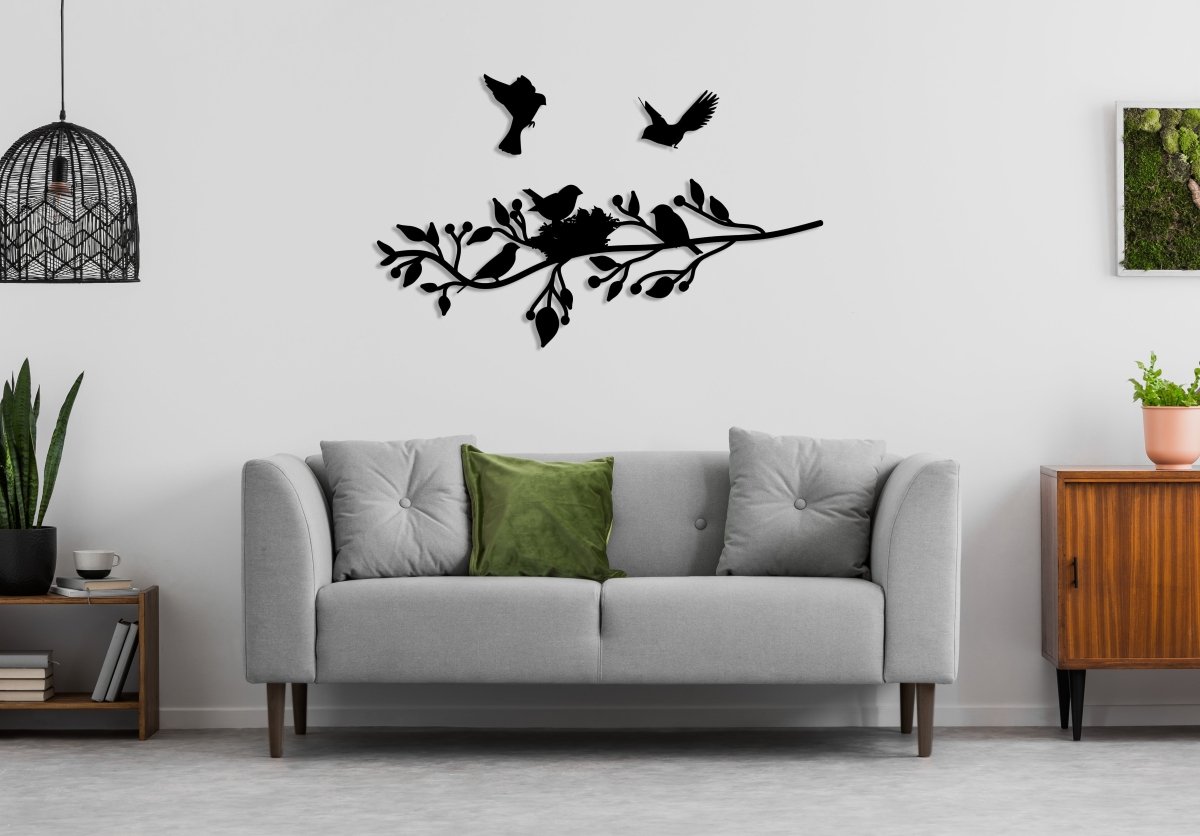Birds On Branch Wall Art - BrossHome Metal Wall Art