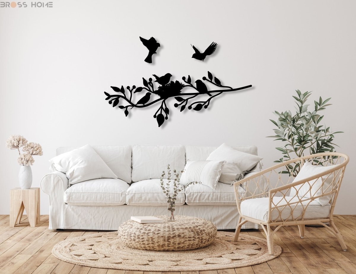 Birds On Branch Wall Art - BrossHome Metal Wall Art