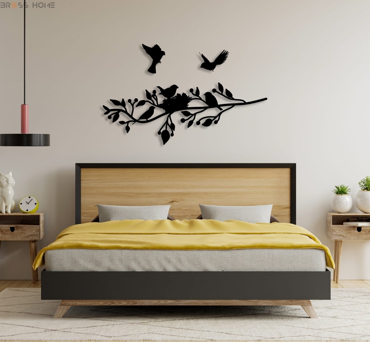 Birds On Branch Wall Art - BrossHome Metal Wall Art
