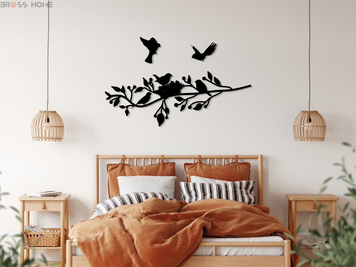 Birds On Branch Wall Art - BrossHome Metal Wall Art