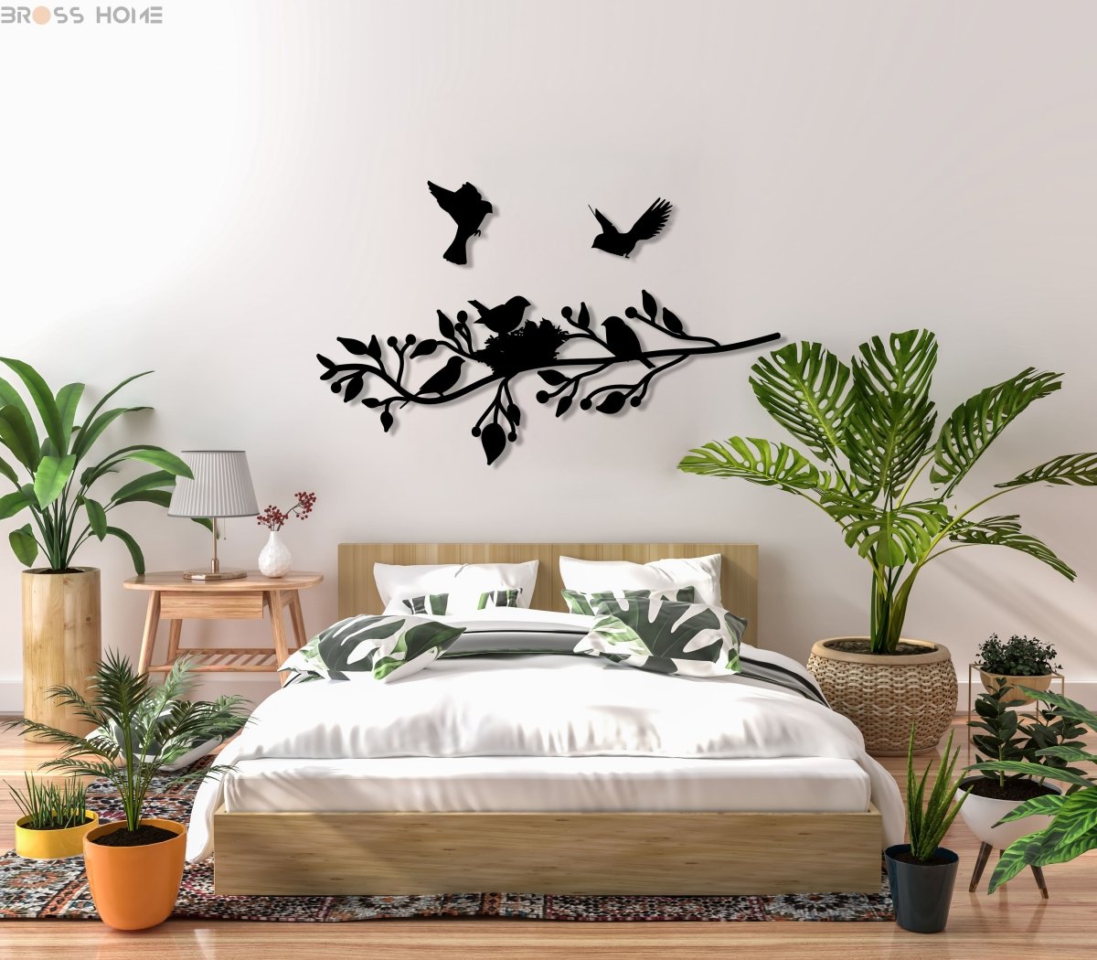 Birds On Branch Wall Art - BrossHome Metal Wall Art