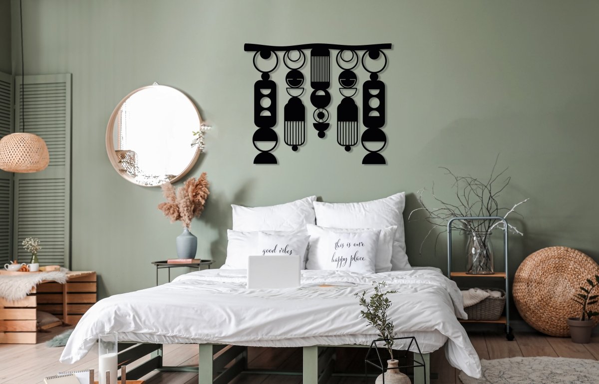 Black Macrame Metal Wall Art - BrossHome Metal Wall Art