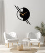 Black Minimalist Wall Clock - BrossHome Metal Wall Art