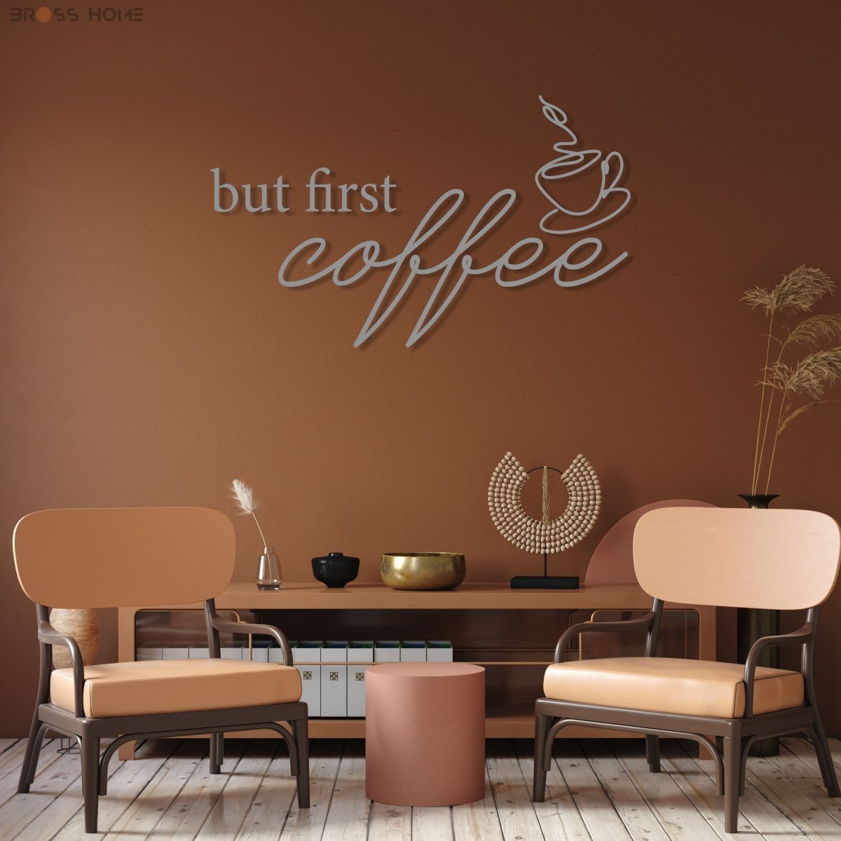 But First Coffee Sign - BrossHome Metal Wall Art