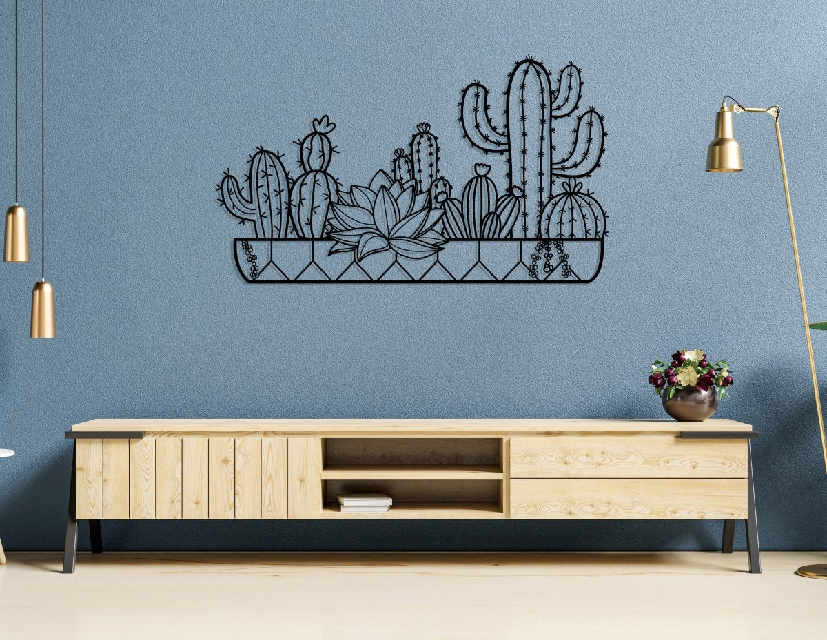 Cactus Metal Wall Art - BrossHome Metal Wall Art