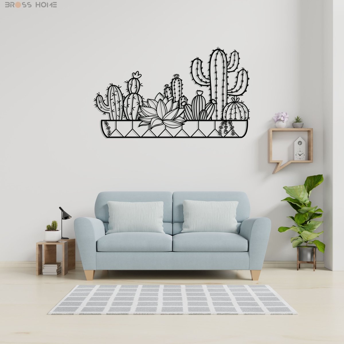 Cactus Metal Wall Art - BrossHome Metal Wall Art