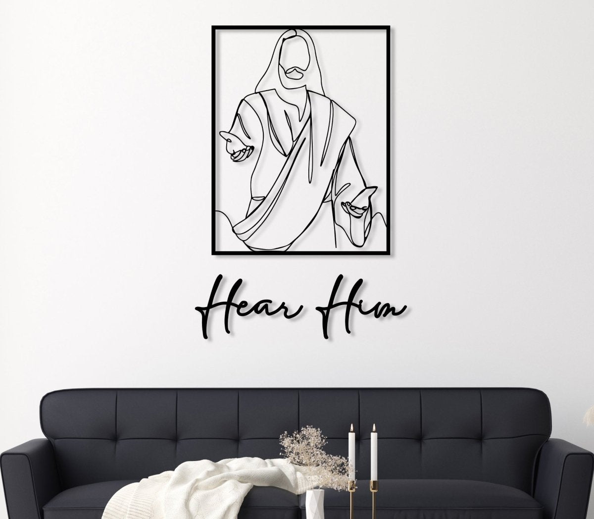 Christ Metal Wall Art Hear Him - BrossHome Metal Wall Art