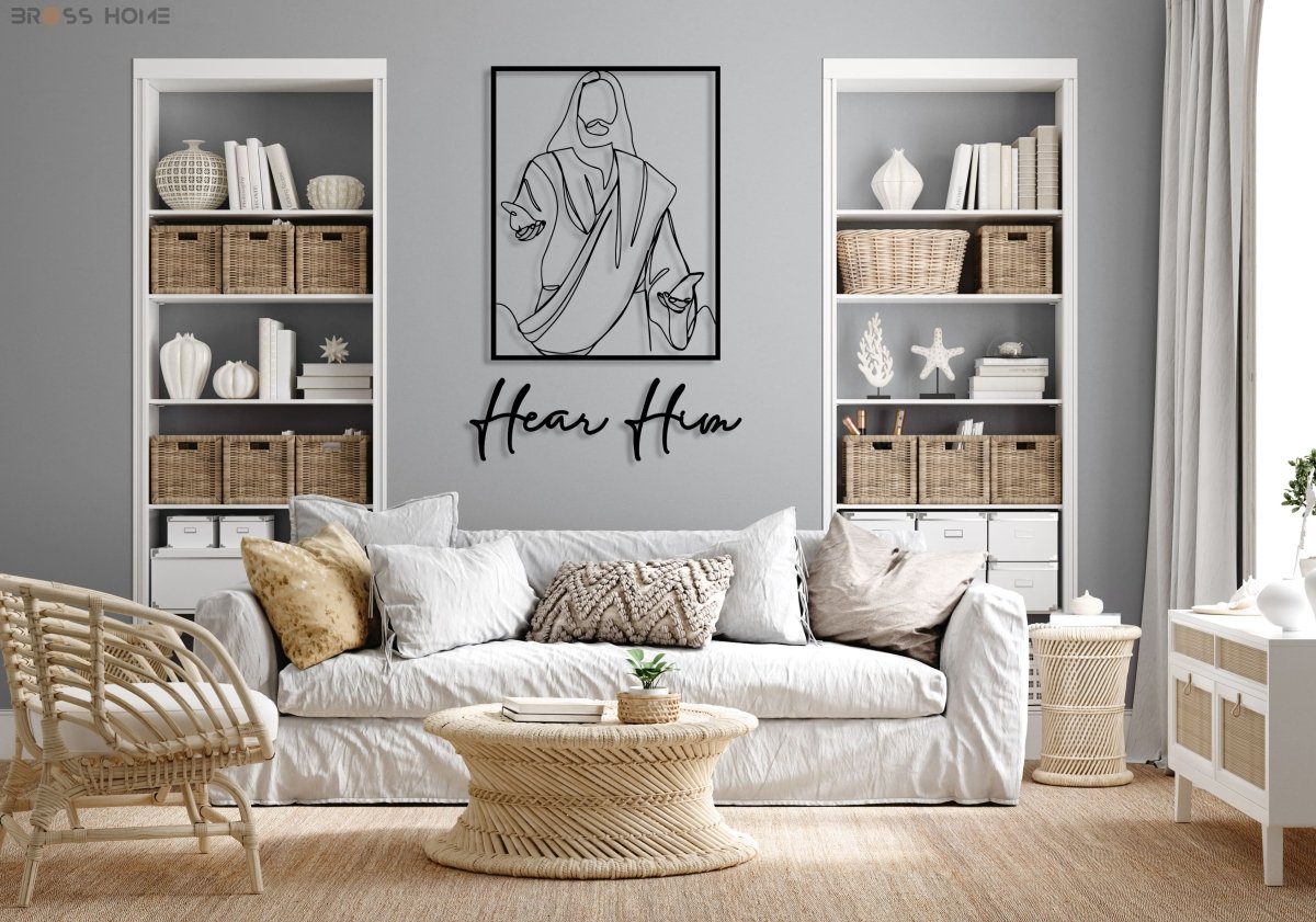 Christ Metal Wall Art Hear Him - BrossHome Metal Wall Art