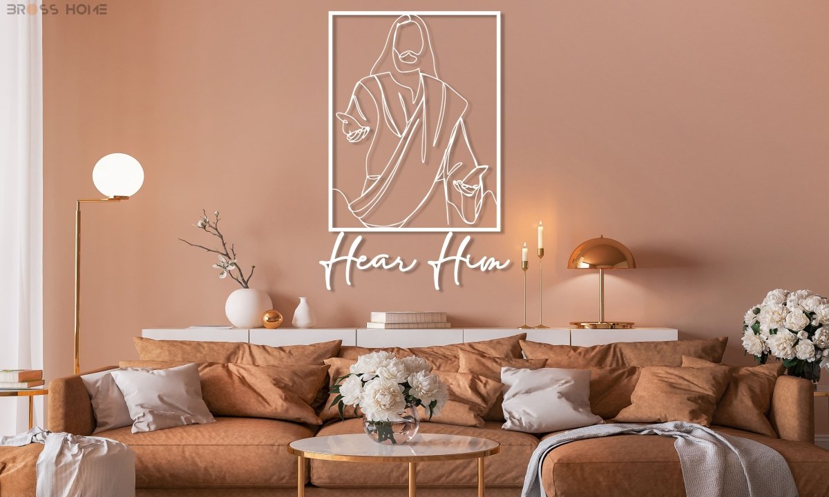 Christ Metal Wall Art Hear Him - BrossHome Metal Wall Art