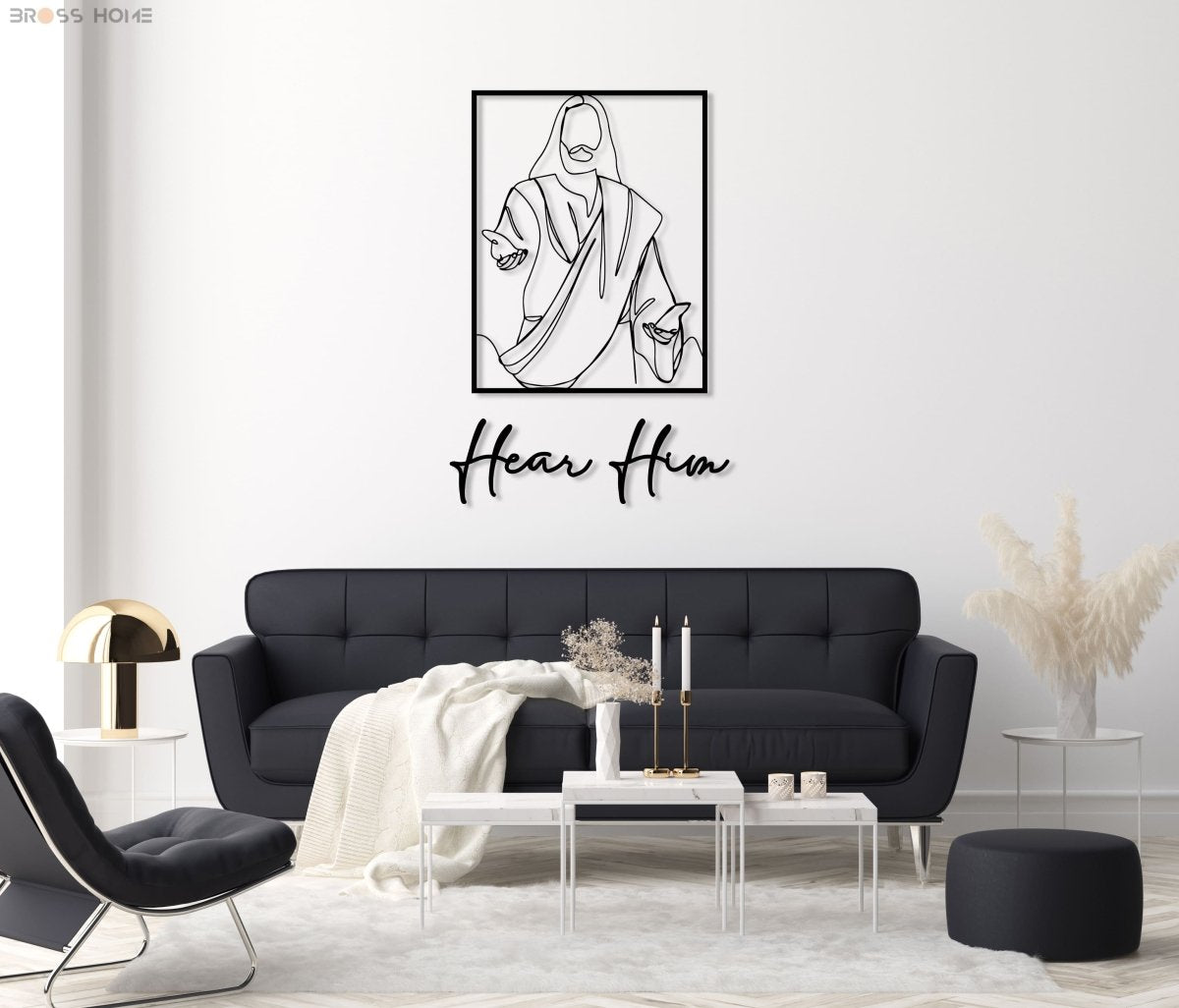 Christ Metal Wall Art Hear Him - BrossHome Metal Wall Art