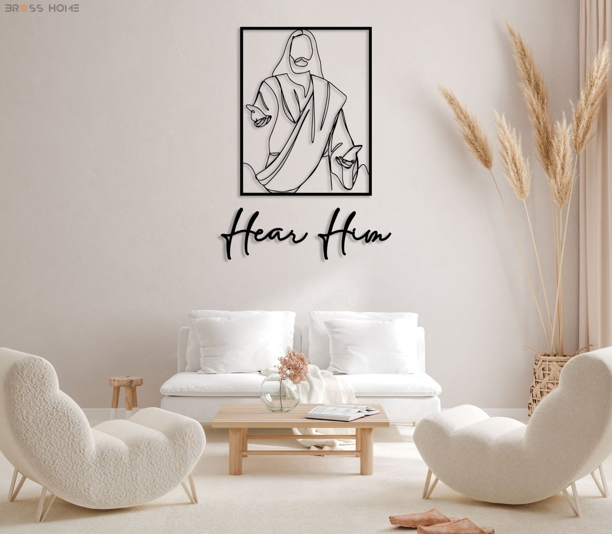 Christ Metal Wall Art Hear Him - BrossHome Metal Wall Art