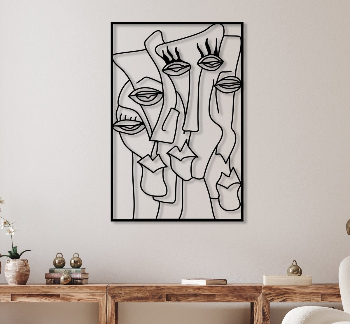 Contemporary Abstract Metal Wall Art - BrossHome Metal Wall Art