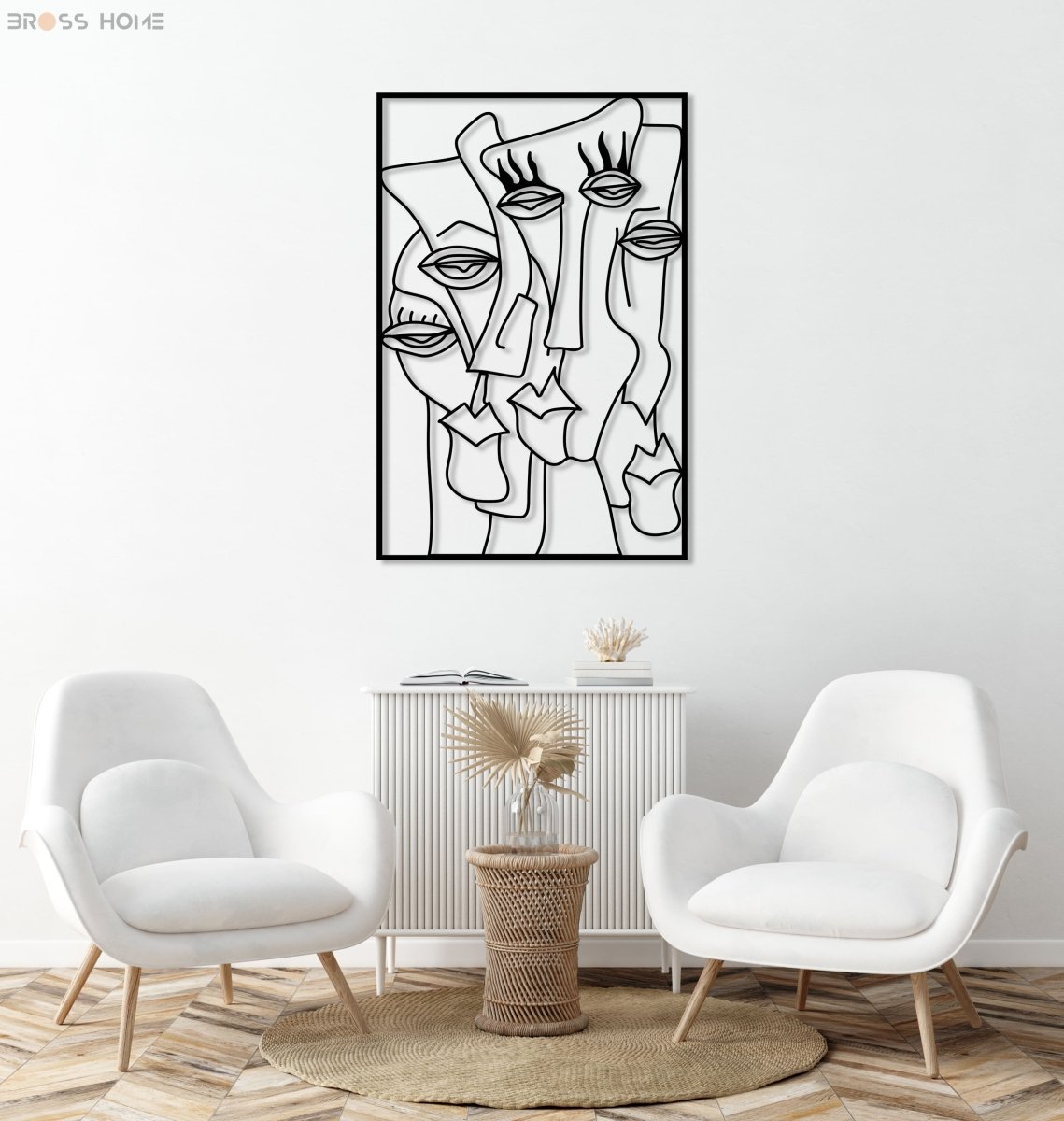 Contemporary Abstract Metal Wall Art - BrossHome Metal Wall Art