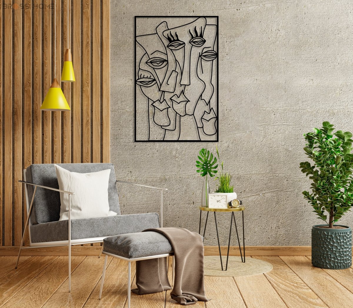 Contemporary Abstract Metal Wall Art - BrossHome Metal Wall Art