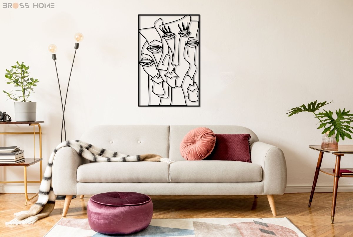 Contemporary Abstract Metal Wall Art - BrossHome Metal Wall Art