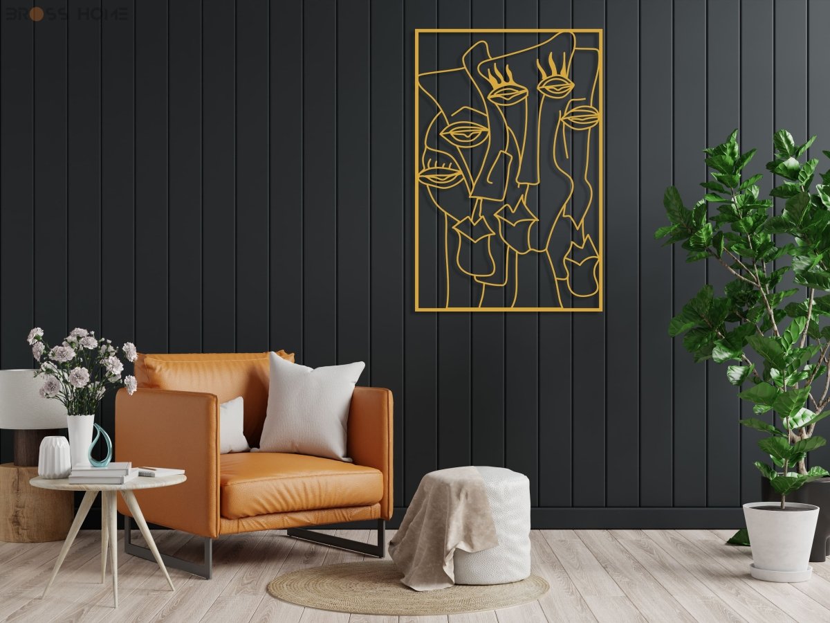 Contemporary Abstract Metal Wall Art - BrossHome Metal Wall Art