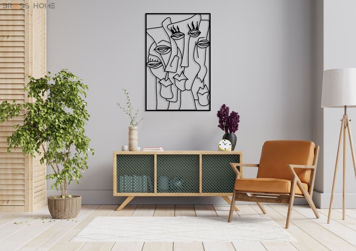 Contemporary Abstract Metal Wall Art - BrossHome Metal Wall Art