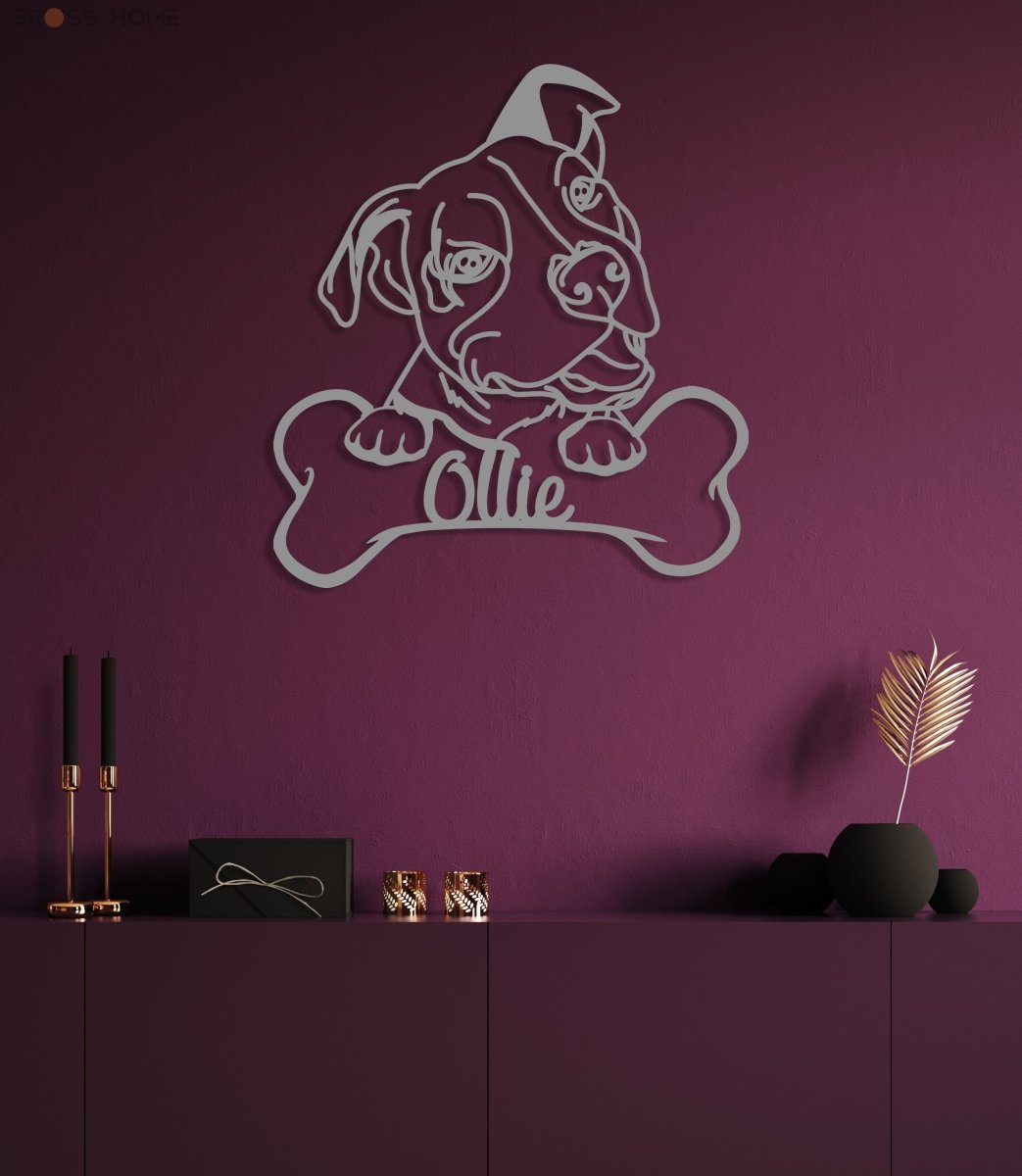 Custom Dog Signs With Name - BrossHome Metal Wall Art