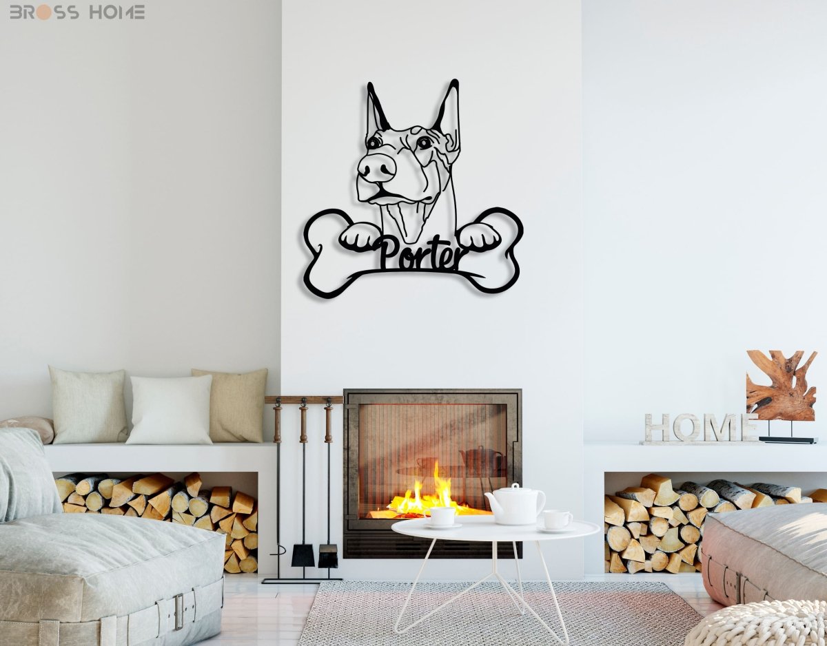 Custom Dog Signs With Name - BrossHome Metal Wall Art
