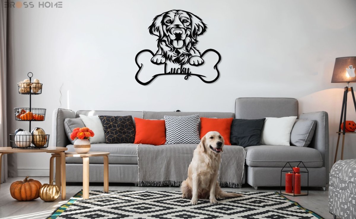 Custom Dog Signs With Name - BrossHome Metal Wall Art