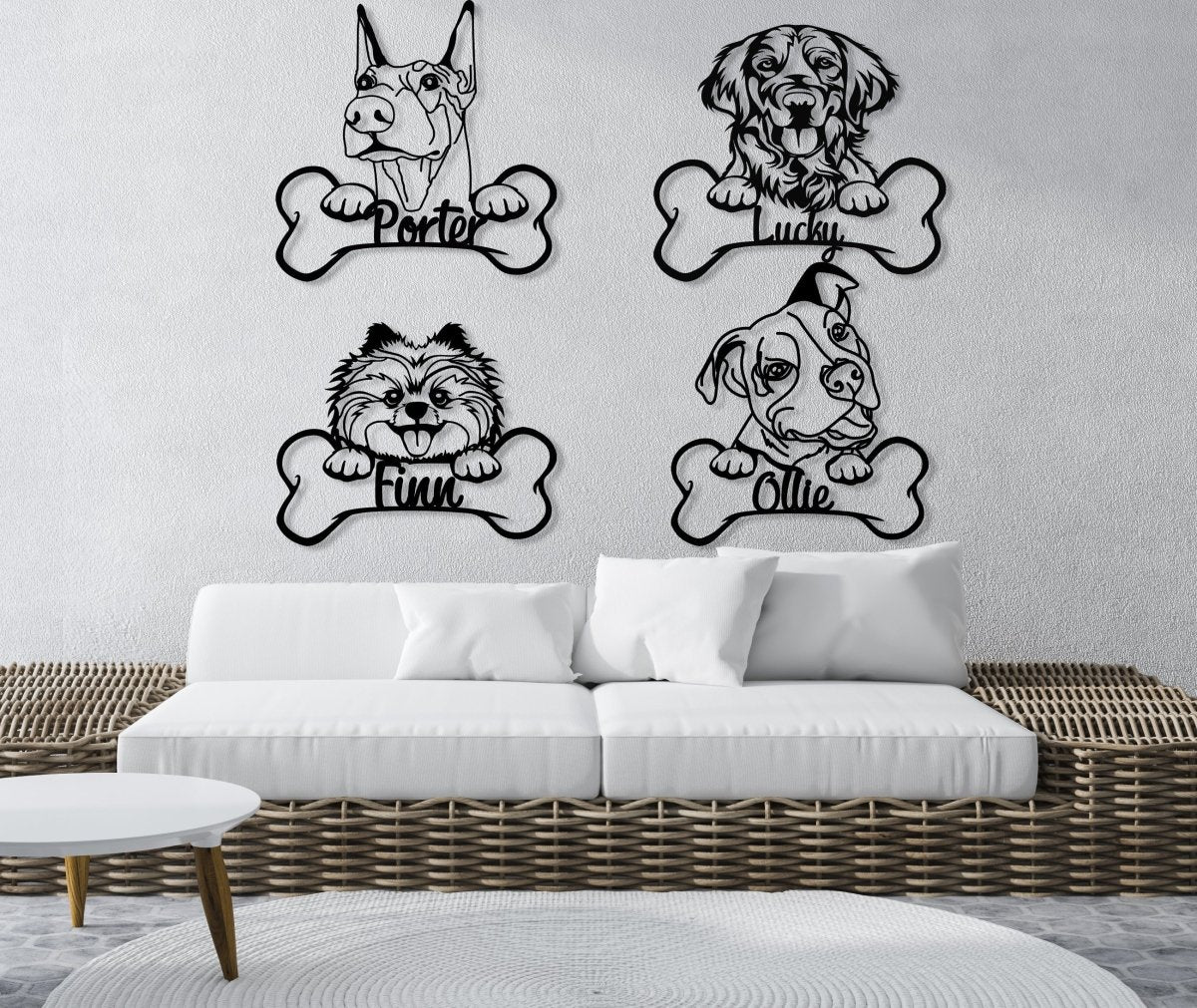 Custom Dog Signs With Name - BrossHome Metal Wall Art