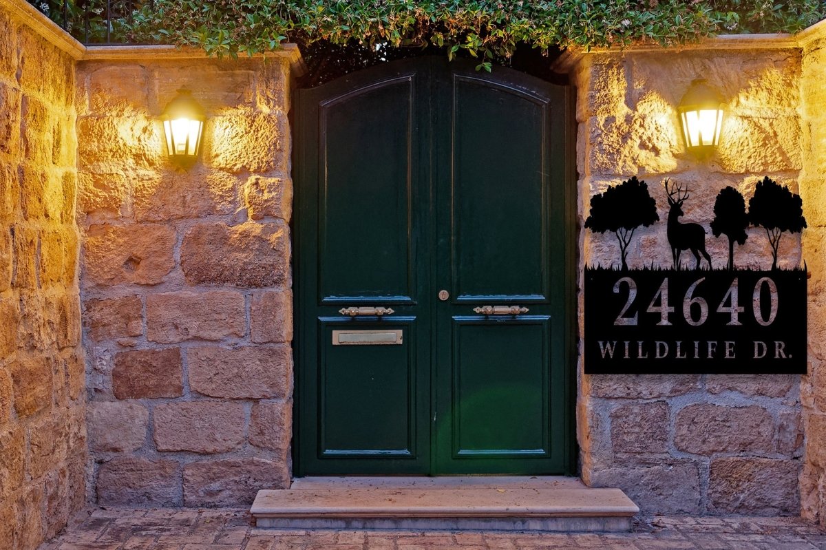 Custom Metal Address Sign - BrossHome Metal Wall Art