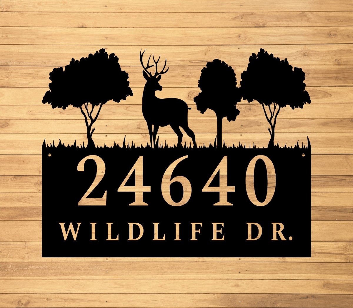 Custom Metal Address Sign - BrossHome Metal Wall Art