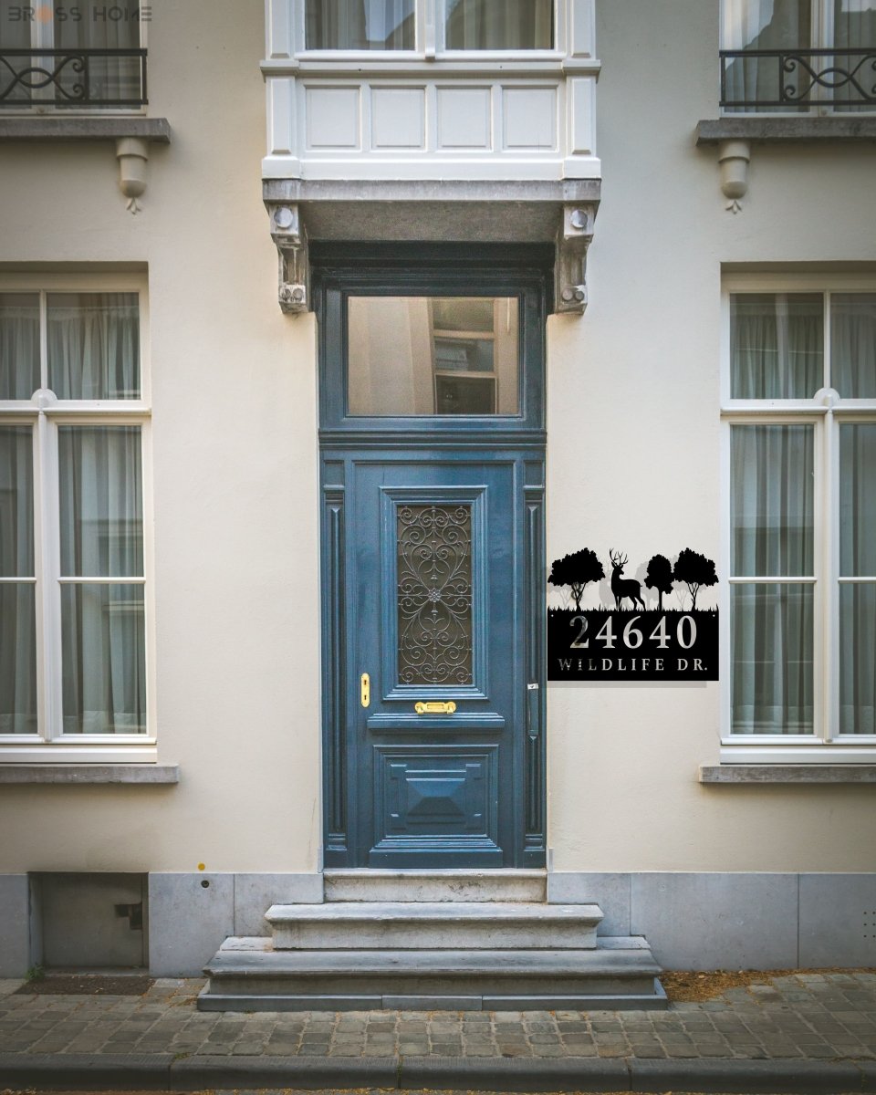 Custom Metal Address Sign - BrossHome Metal Wall Art