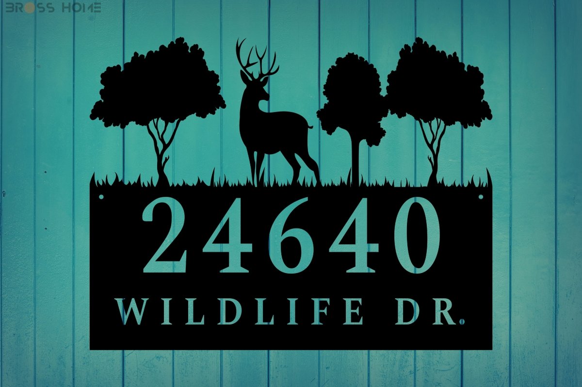 Custom Metal Address Sign - BrossHome Metal Wall Art