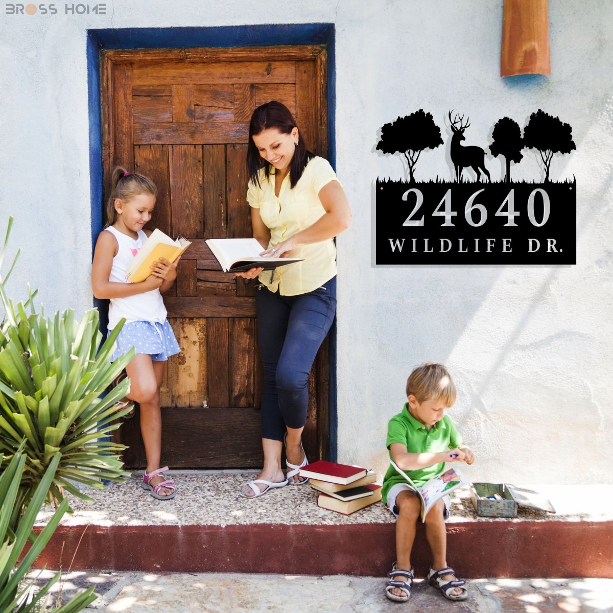 Custom Metal Address Sign - BrossHome Metal Wall Art