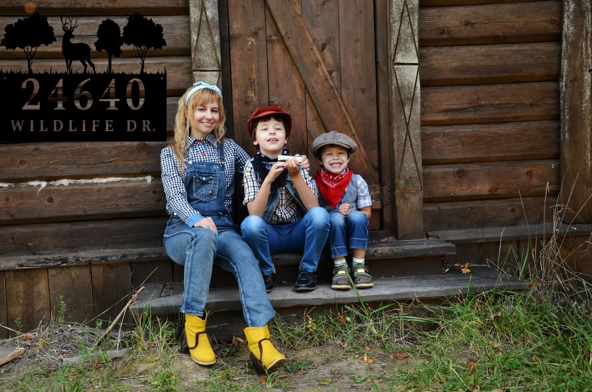 Custom Metal Address Sign - BrossHome Metal Wall Art