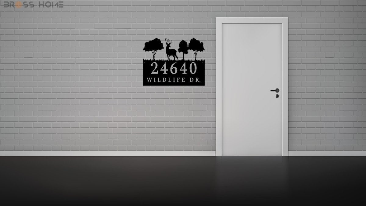 Custom Metal Address Sign - BrossHome Metal Wall Art