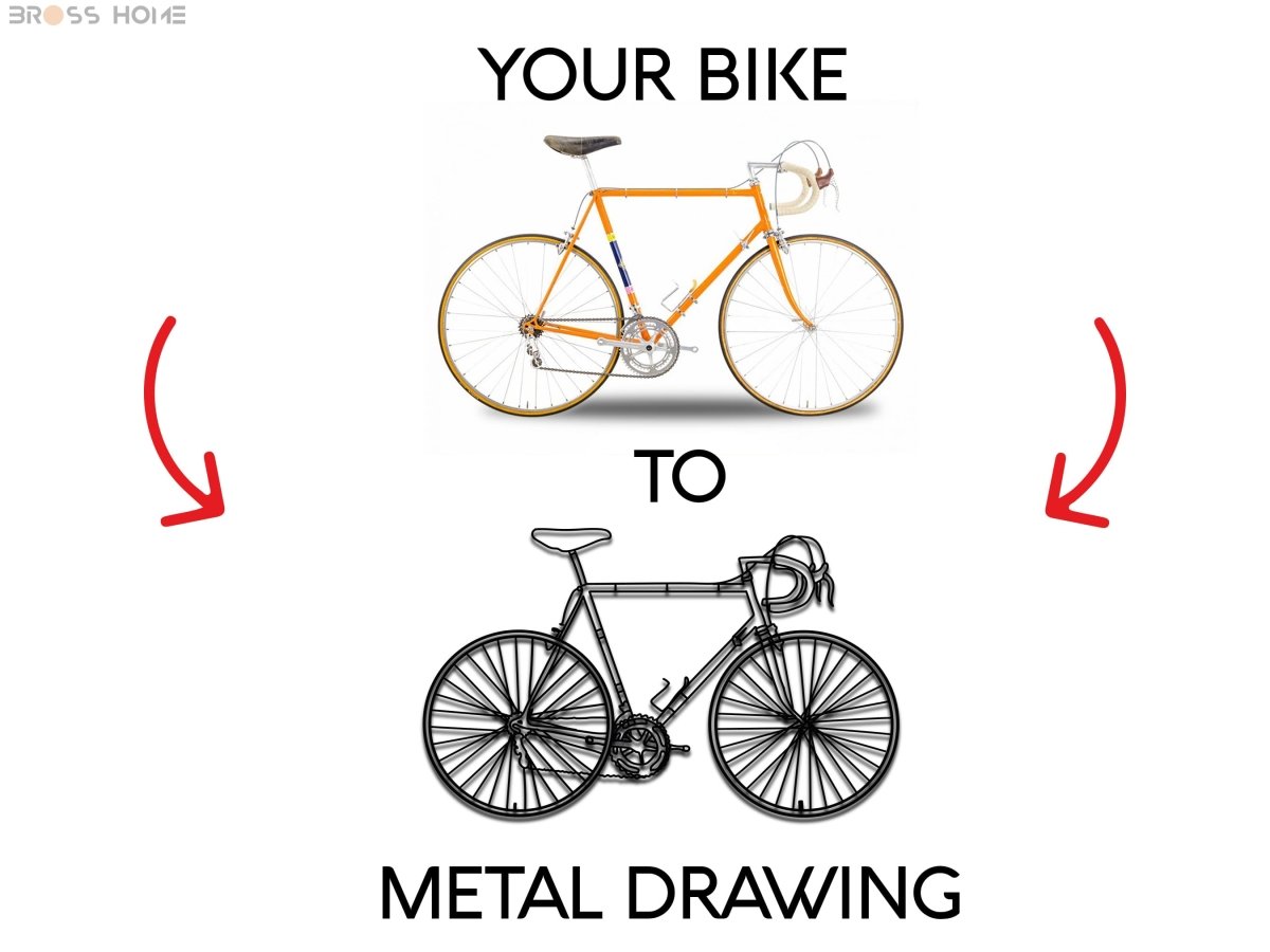 Custom Metal Bike Wall Art - BrossHome Metal Wall Art