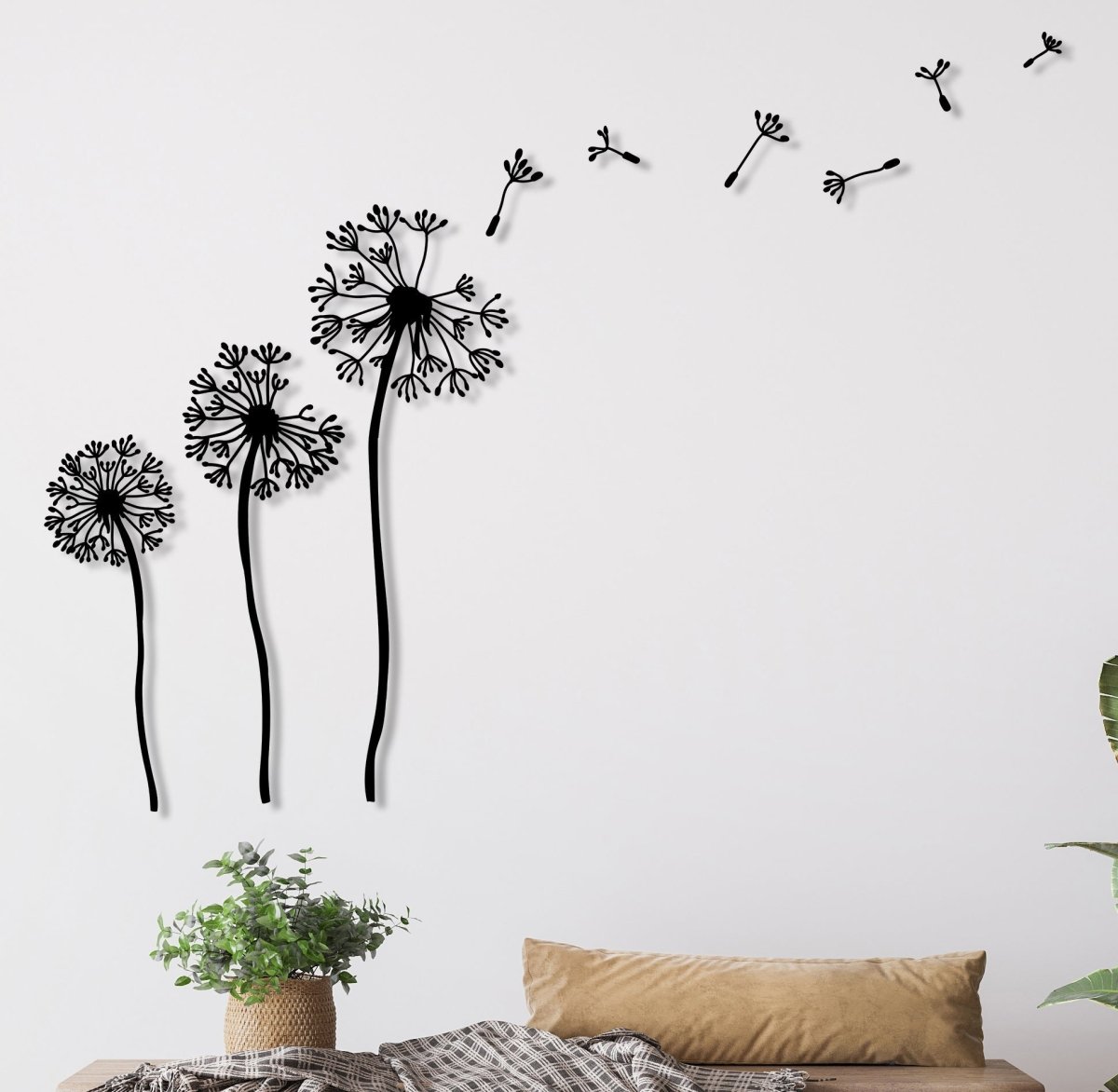 Dandelion Metal Wall Art - BrossHome Metal Wall Art