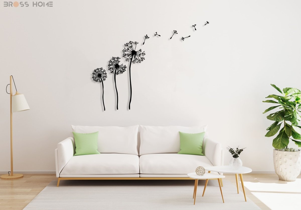 Dandelion Metal Wall Art - BrossHome Metal Wall Art