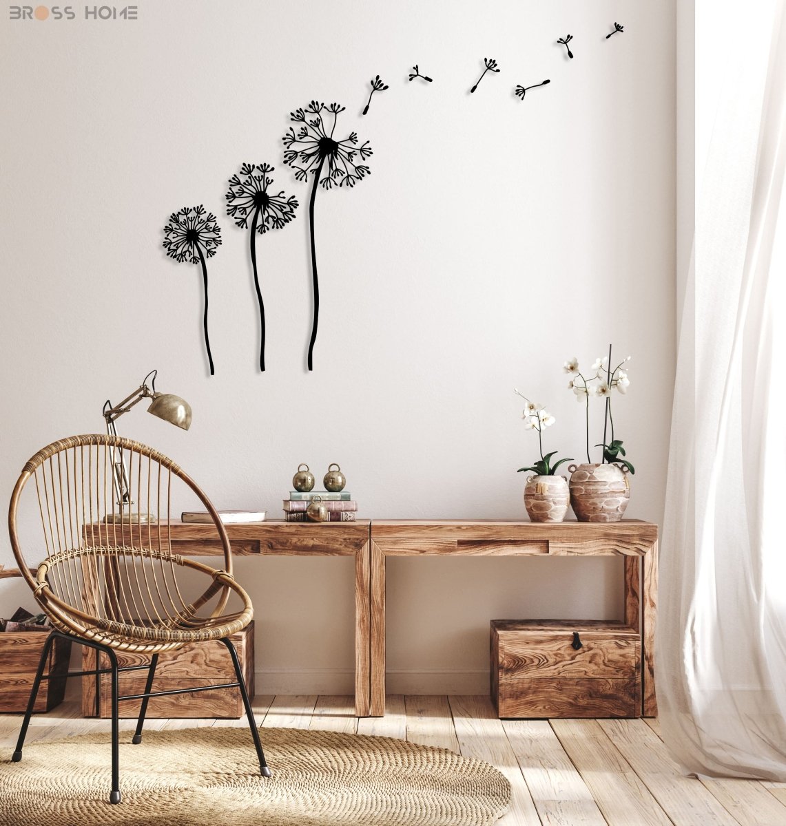 Dandelion Metal Wall Art - BrossHome Metal Wall Art