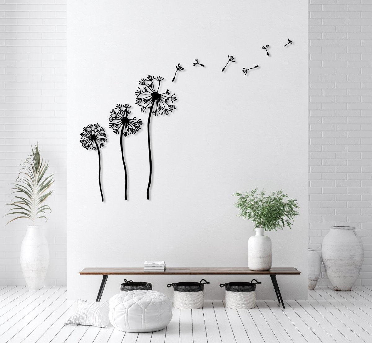 Dandelion Metal Wall Art - BrossHome Metal Wall Art