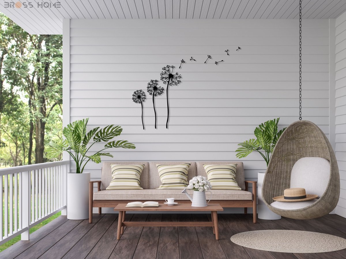 Dandelion Metal Wall Art - BrossHome Metal Wall Art
