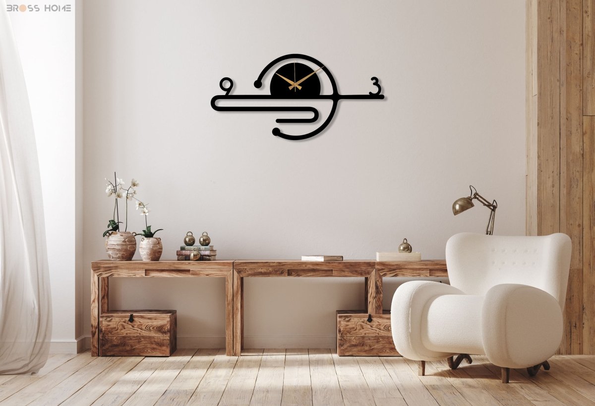 Designer Metal Wall Clock - BrossHome Metal Wall Art